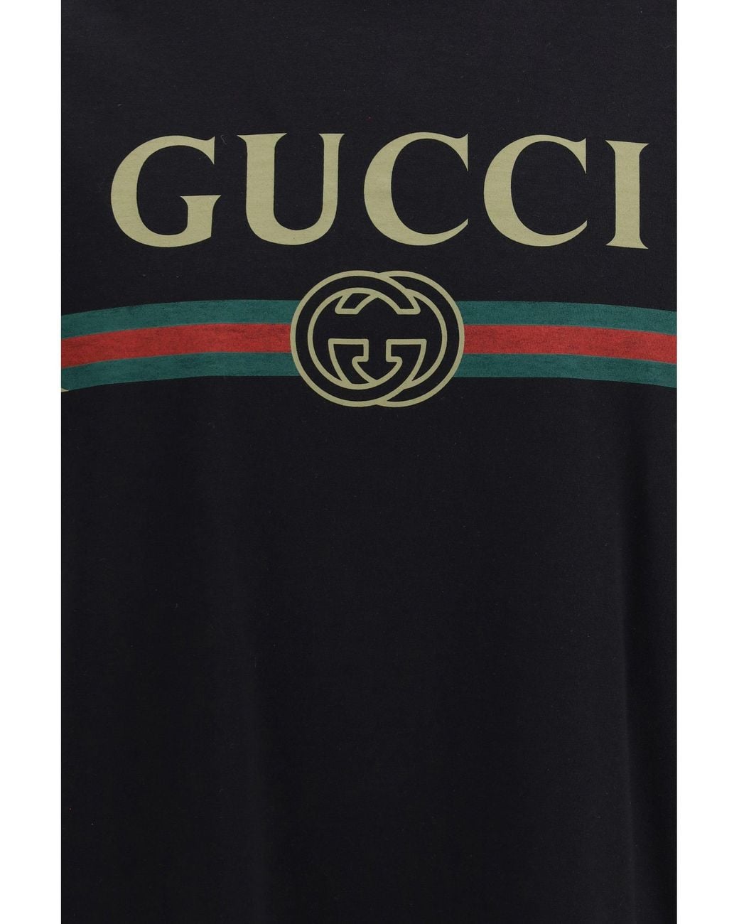 Gucci Black Printed Silk-Blend Jersey T-Shirt for men