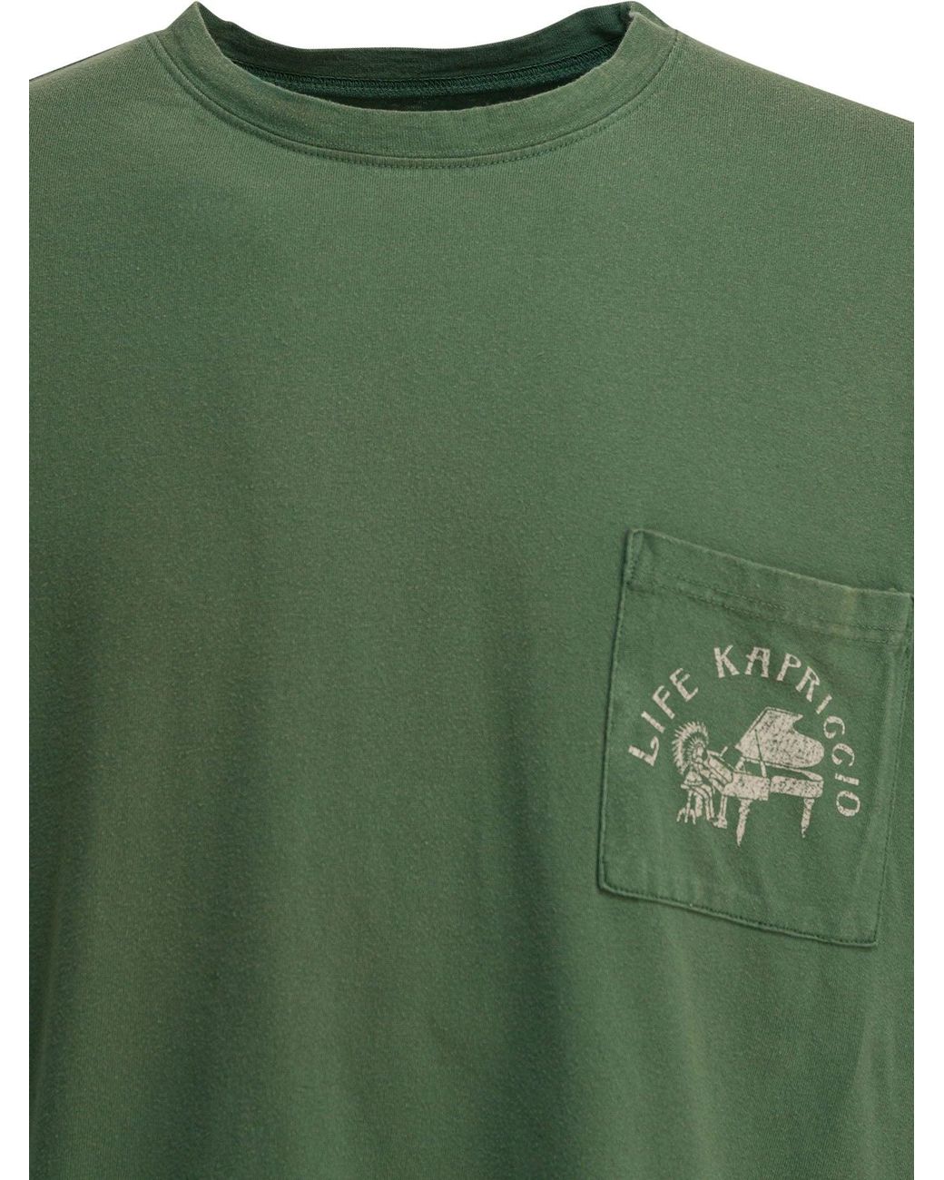 Kapital Green "Life Capriccio" T-Shirt for men