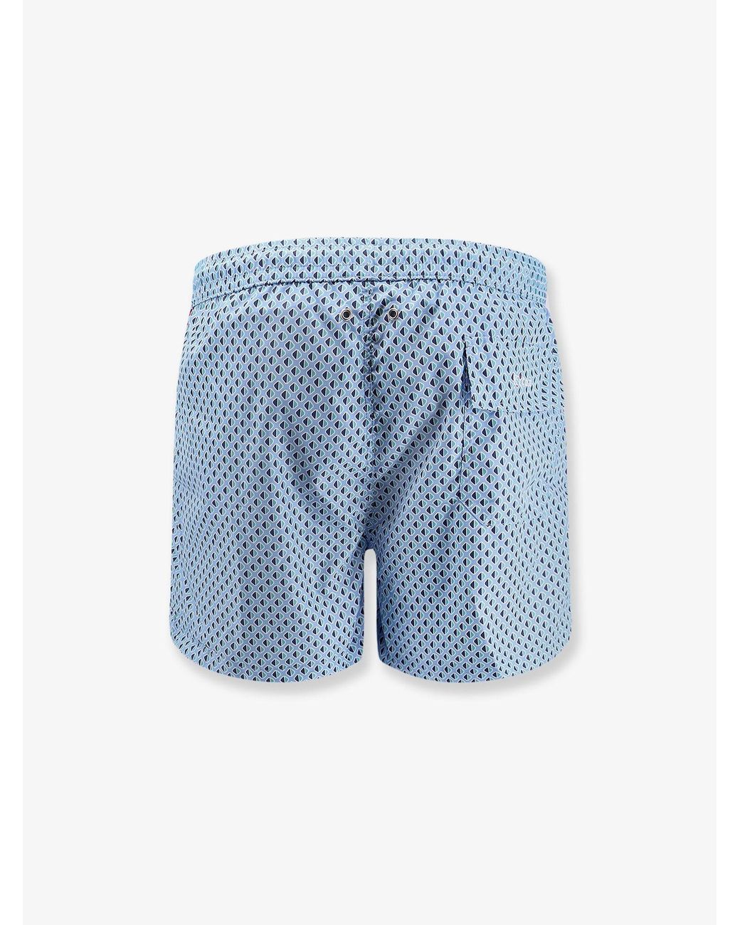 Kiton Blue Nylon Swim Trunks for men
