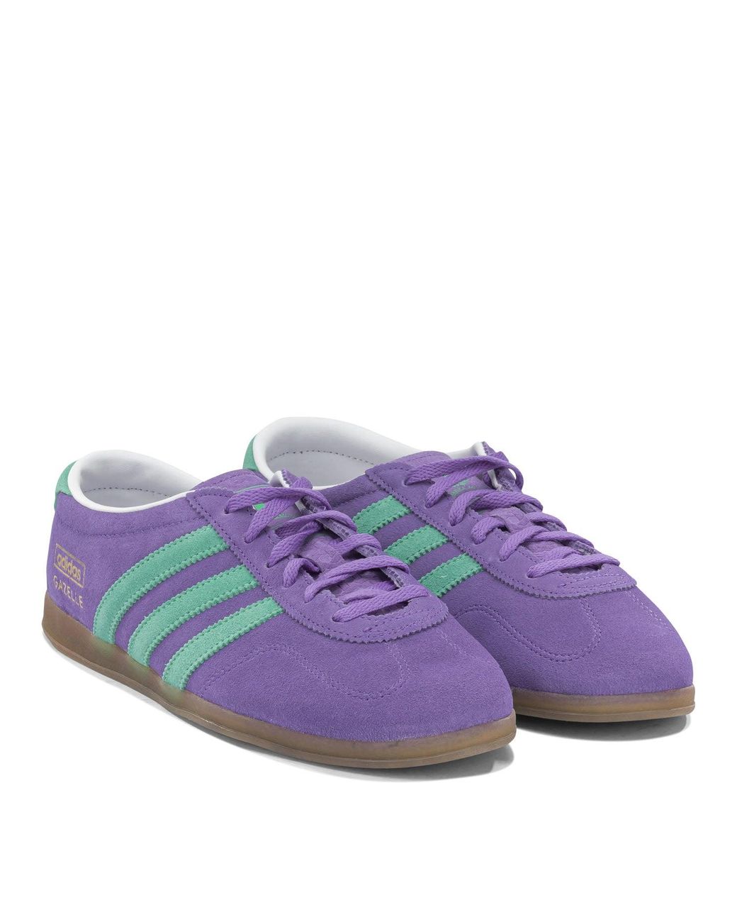 Adidas Originals Purple Gazelle Lo Pro Calf Suede Synthetic Leather Sneakers