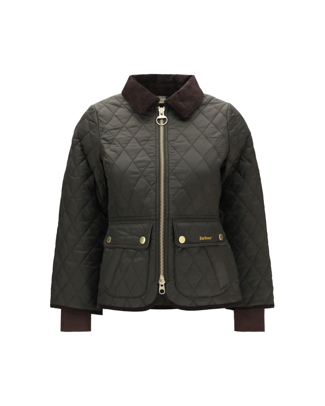 Barbour Black Quilted Puffer Jacket Sage