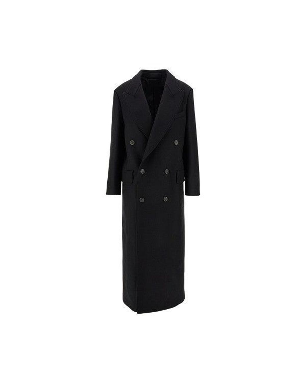 ARMARIUM Black 'Hadi' Wool And Cashmere Long Coat