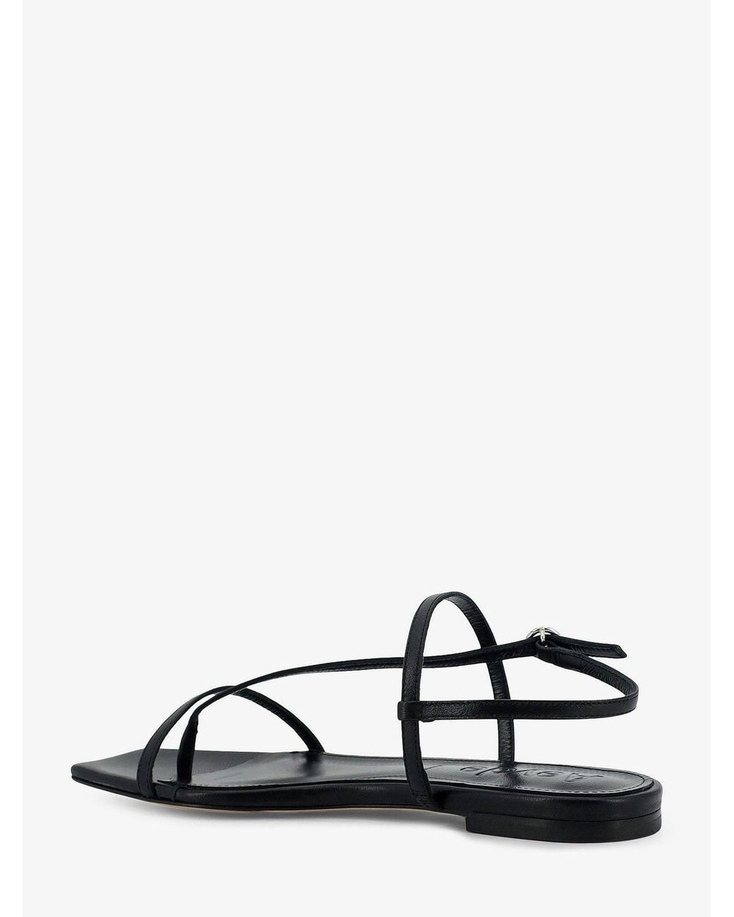 Aeyde White Ella Flat Leather Sandals