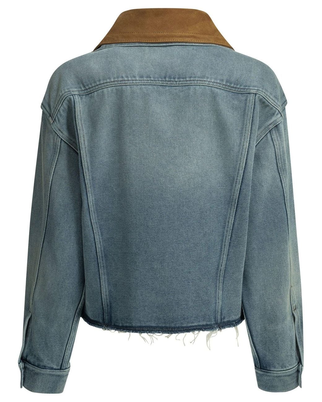 Miu Miu Blue Denim Jacket With Logo