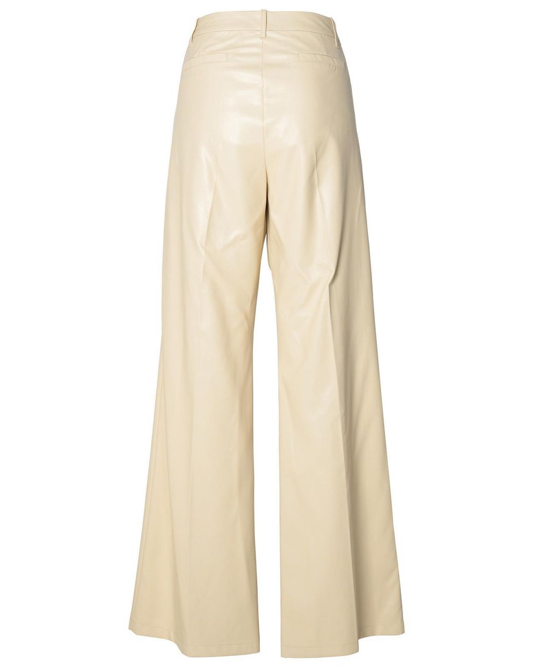 Stand Studio Natural Ivory Polyurethane Blend Trousers