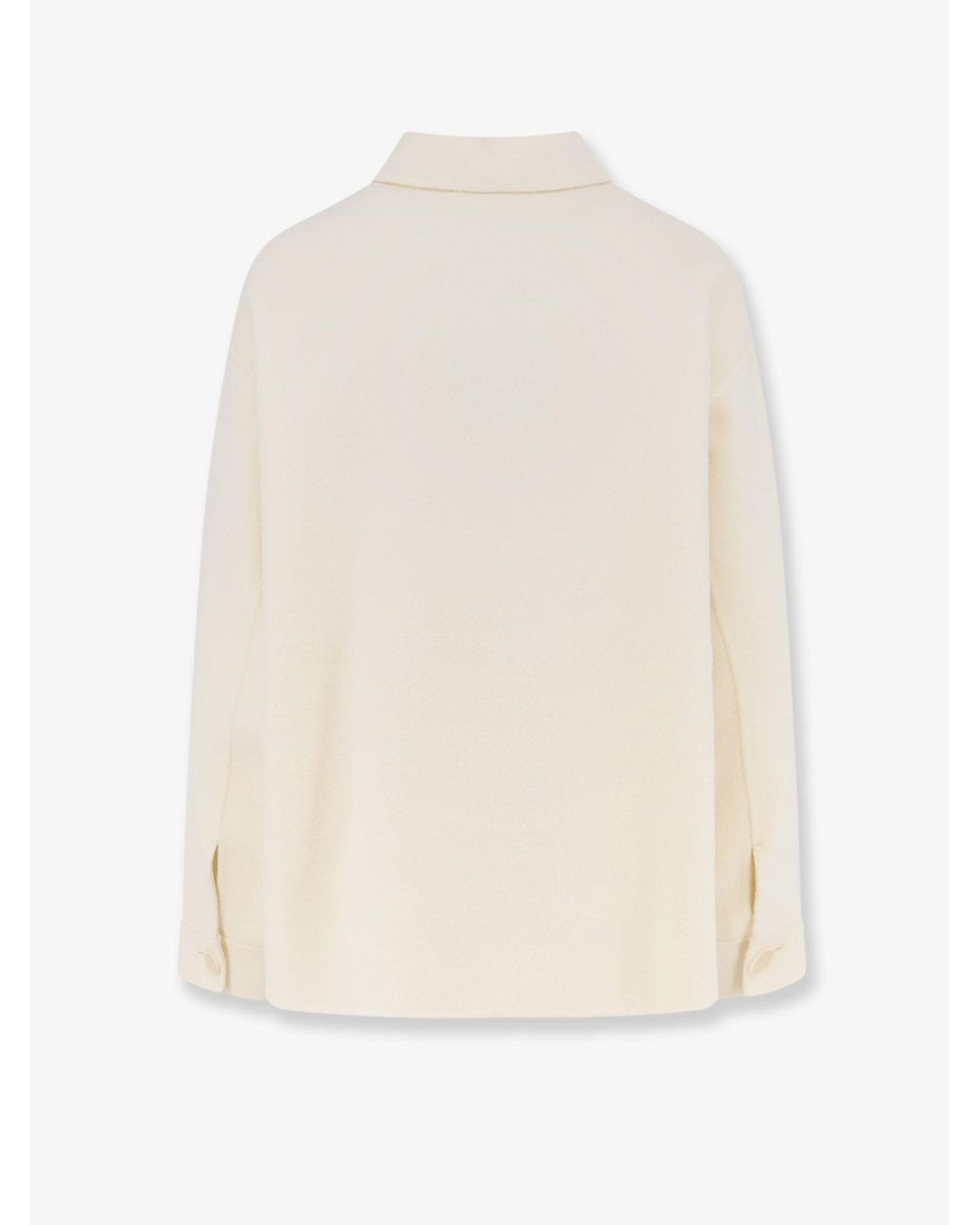 Aspesi White Wool Jacket With Buttons