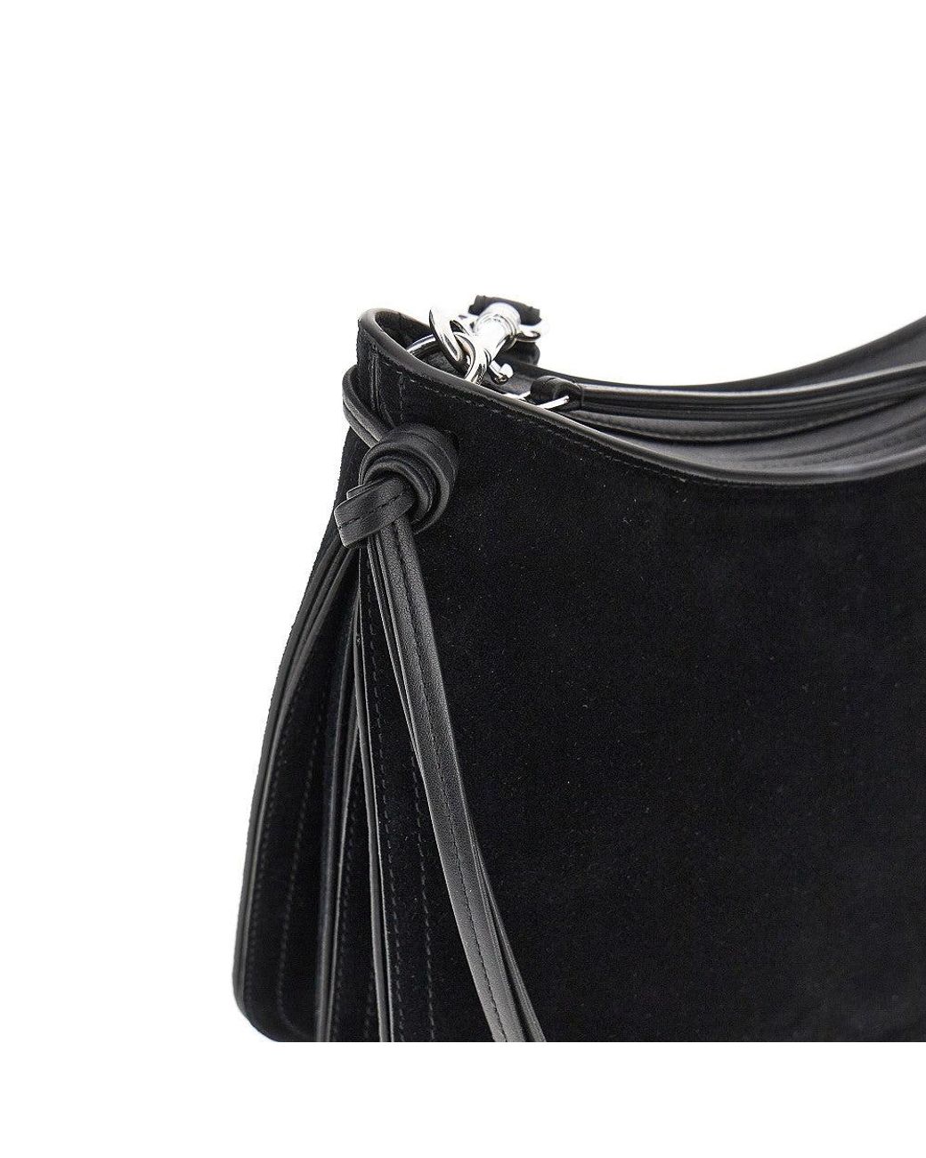 Phoebe Philo Black Leather Small 'Gig' Shoulder Bag