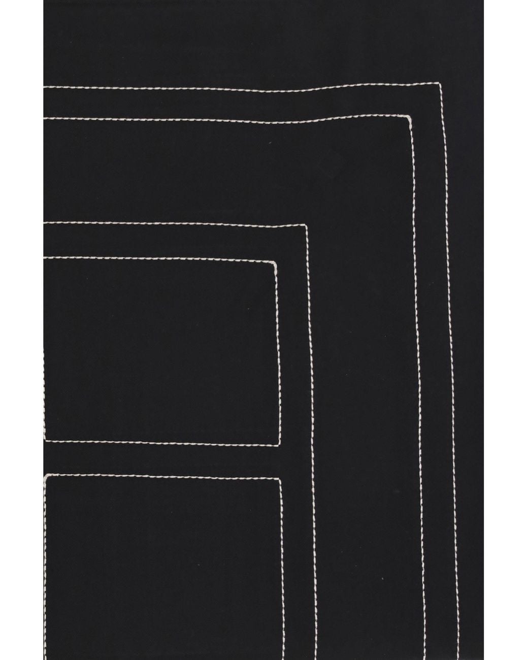 Totême Black Silk Scarf With Embroidery