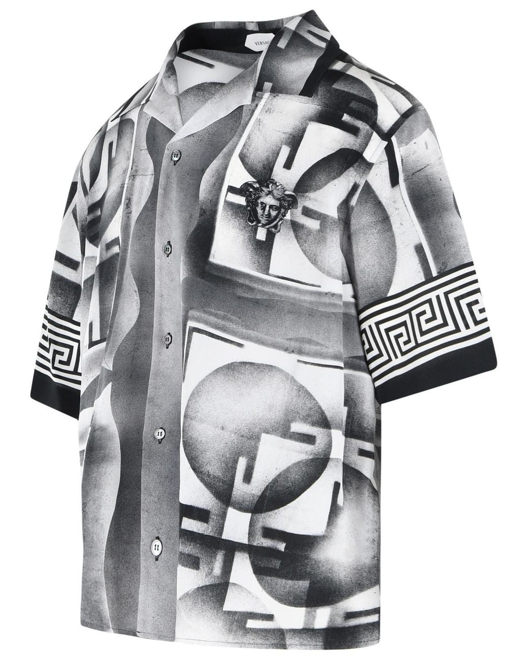 Versace Gray 'Informal' Silk Shirt for men