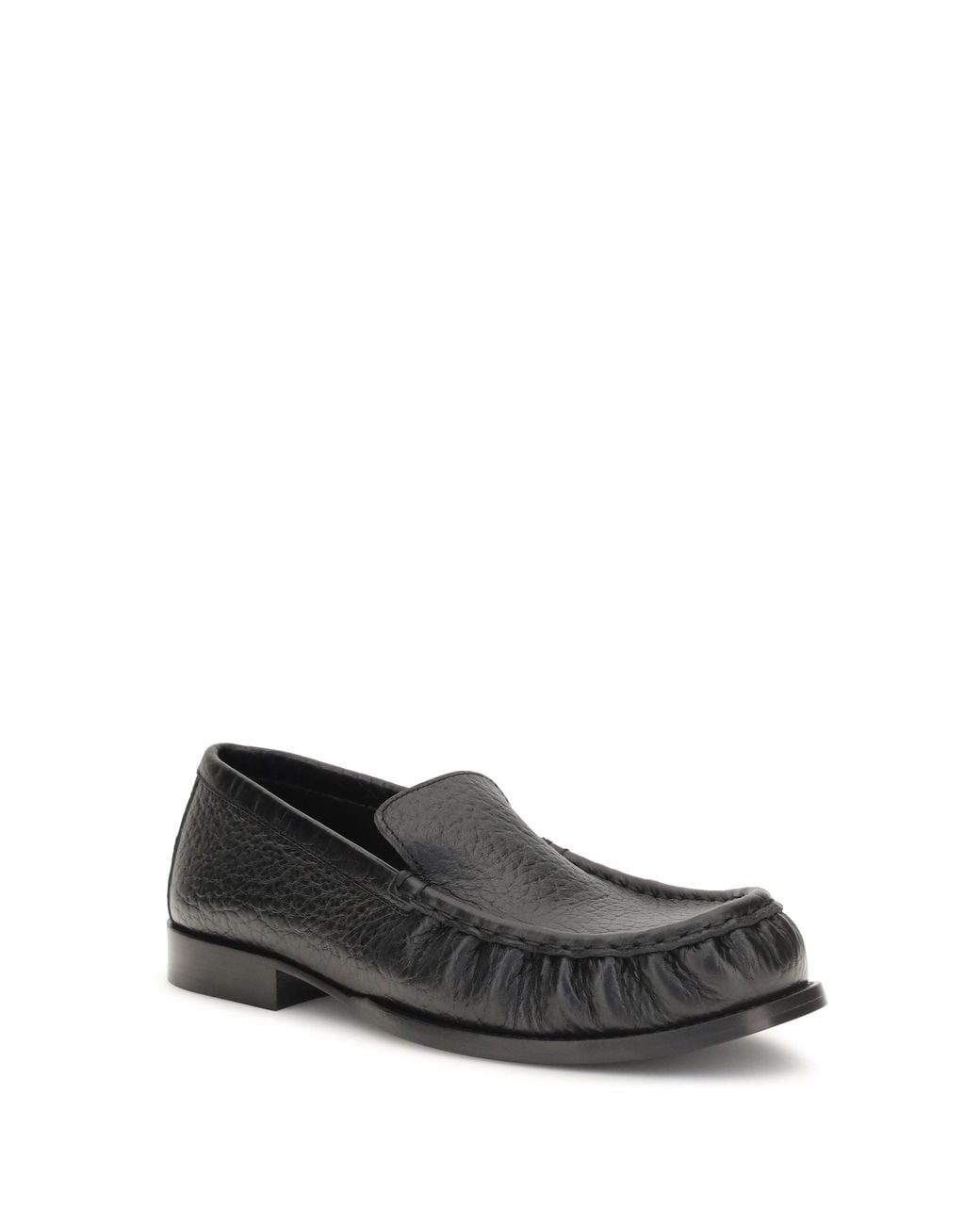 Dries Van Noten White Dries Van Noten Grained Calf Leather Loafers