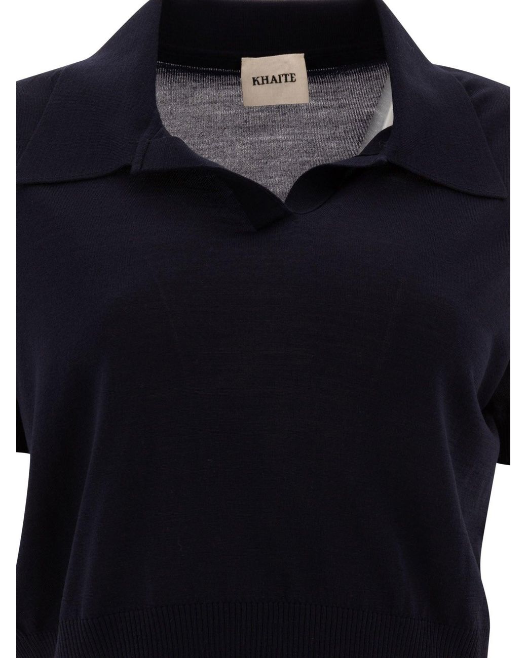 Khaite Blue Wool Shortsleeve Shirt