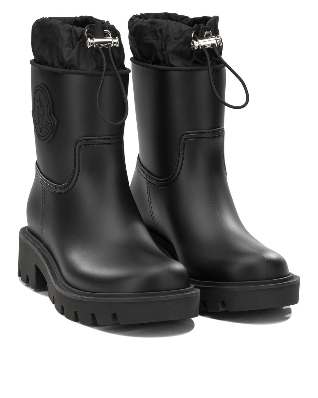 Moncler Black "Kickstream" Rain Boots
