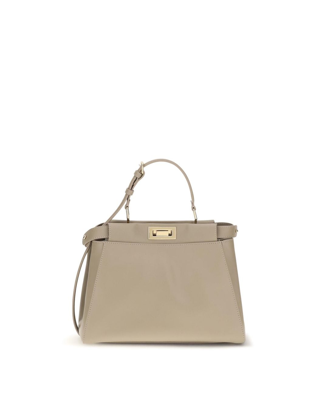 Fendi Natural My Peekaboo Small Shoulder Bag Tortora