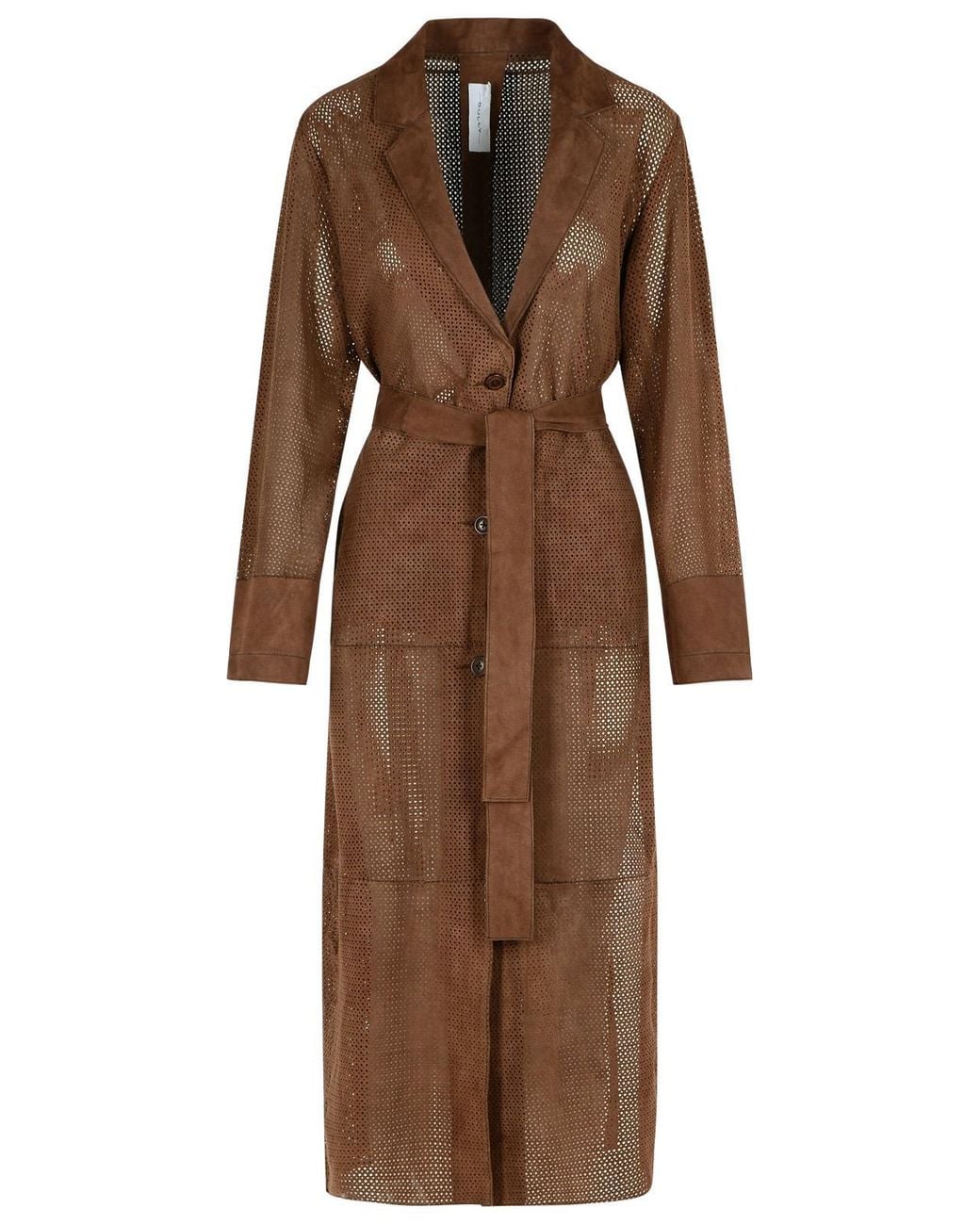 Bully Brown Suede Trench Coat