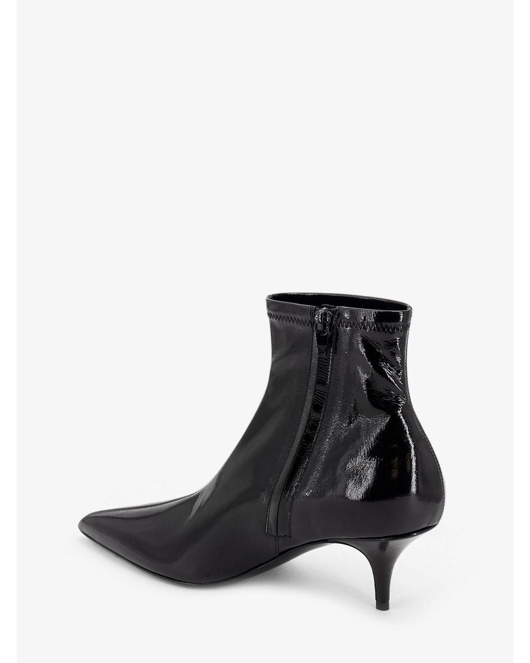Céline Black Fitted Sleek Stretch Patent Leather Boots