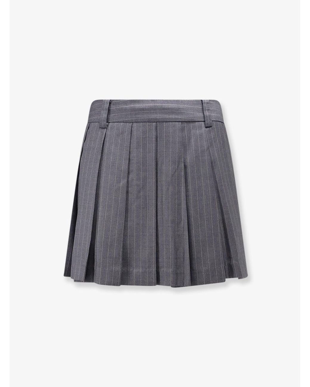 DUNST Gray Pleated Mini Skirt With Shorts