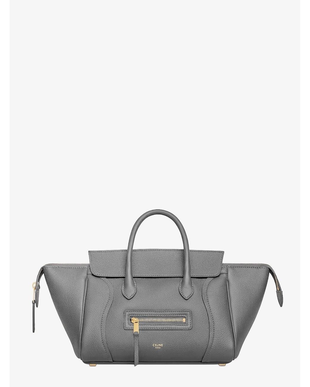 Céline Gray Luggage Small Leather Crossbody Bag