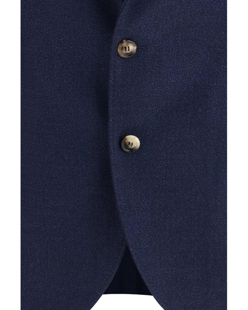 Brunello Cucinelli Blue Single Breasted Wool Blazer for men