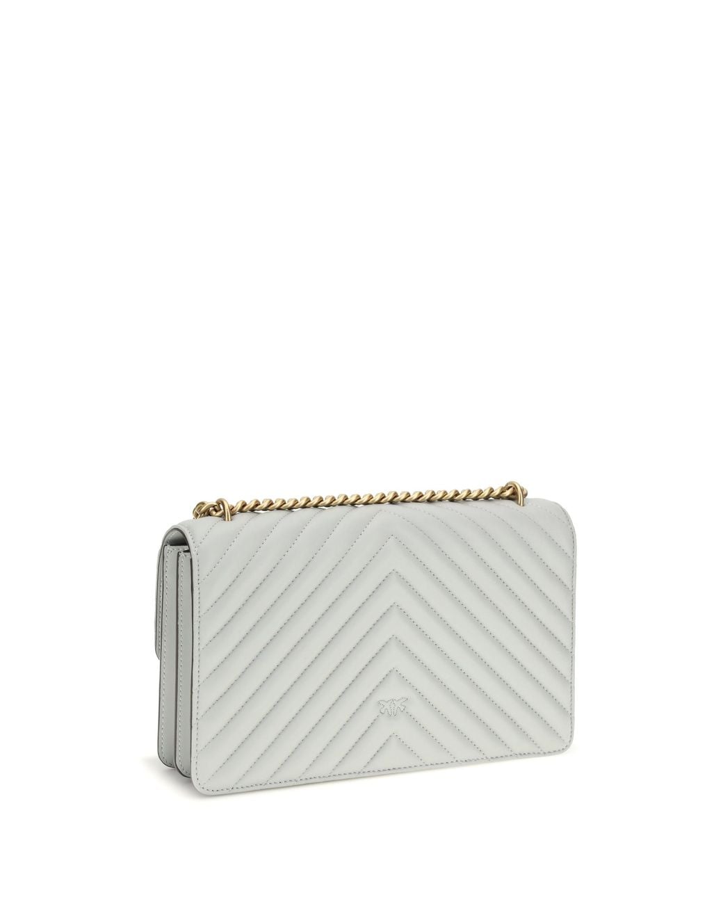 Pinko Gray Shoulder Bag Love One Classic Pearl