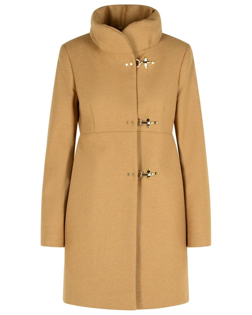 Fay Natural Wool Blend Coat