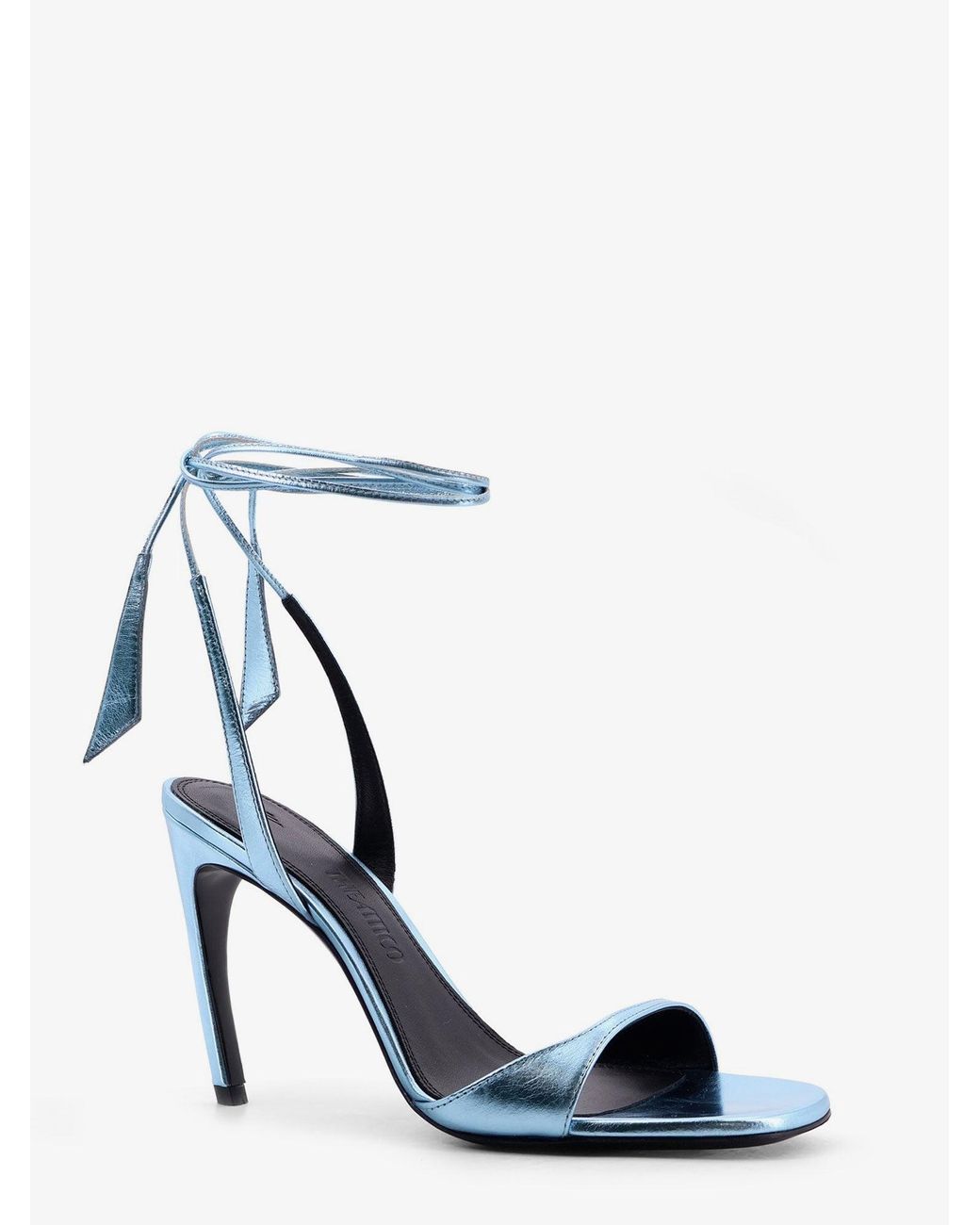 The Attico Blue Ora Satin Sandals