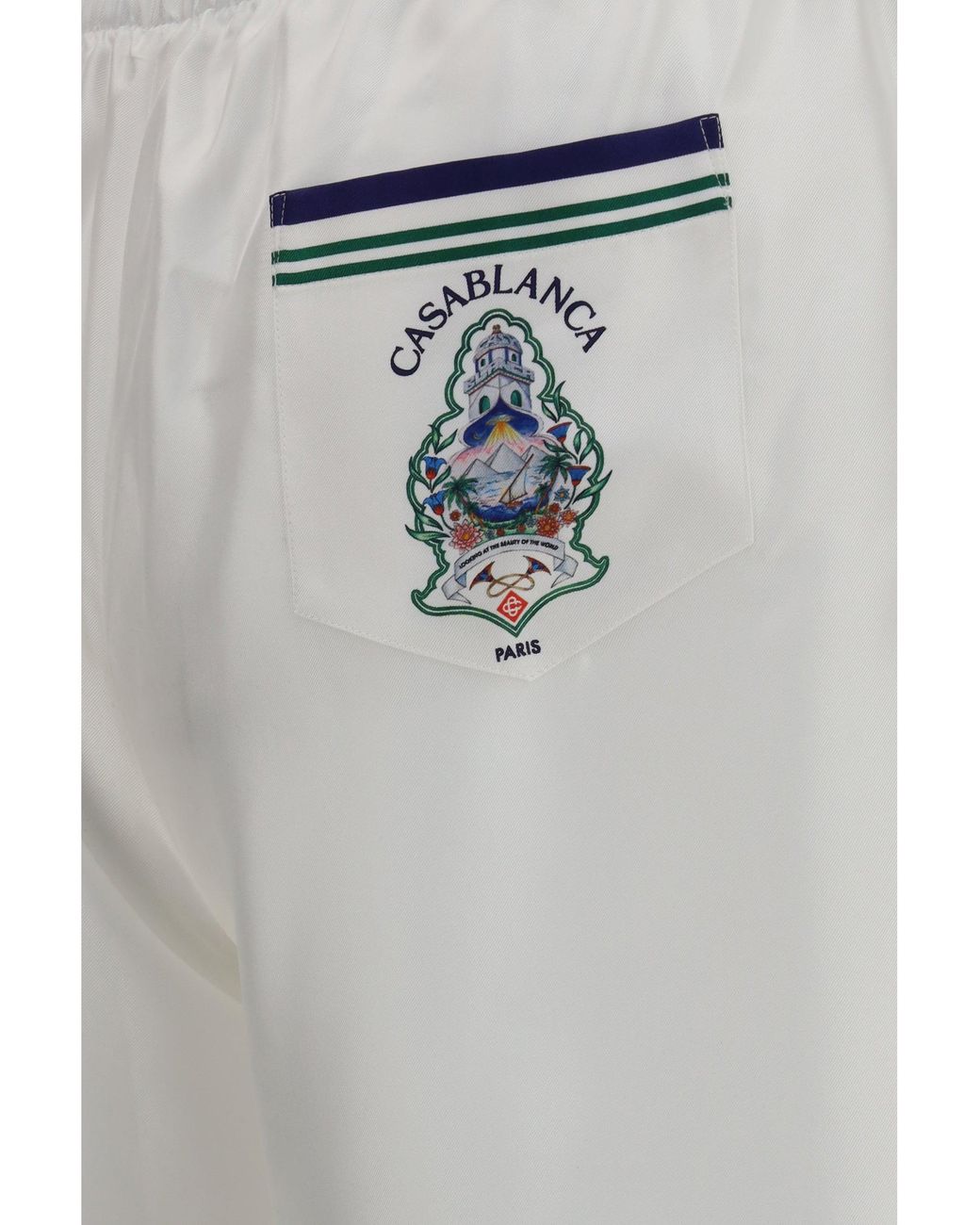 Casablanca Gray Hotel Crest Shorts for men