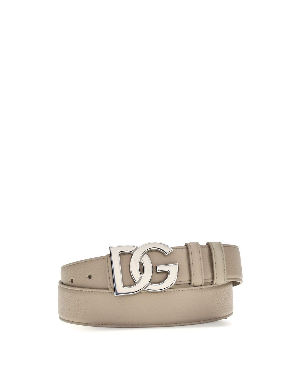 Dolce & Gabbana White Dolce & Gabbana Calfskin Leather Belt for men