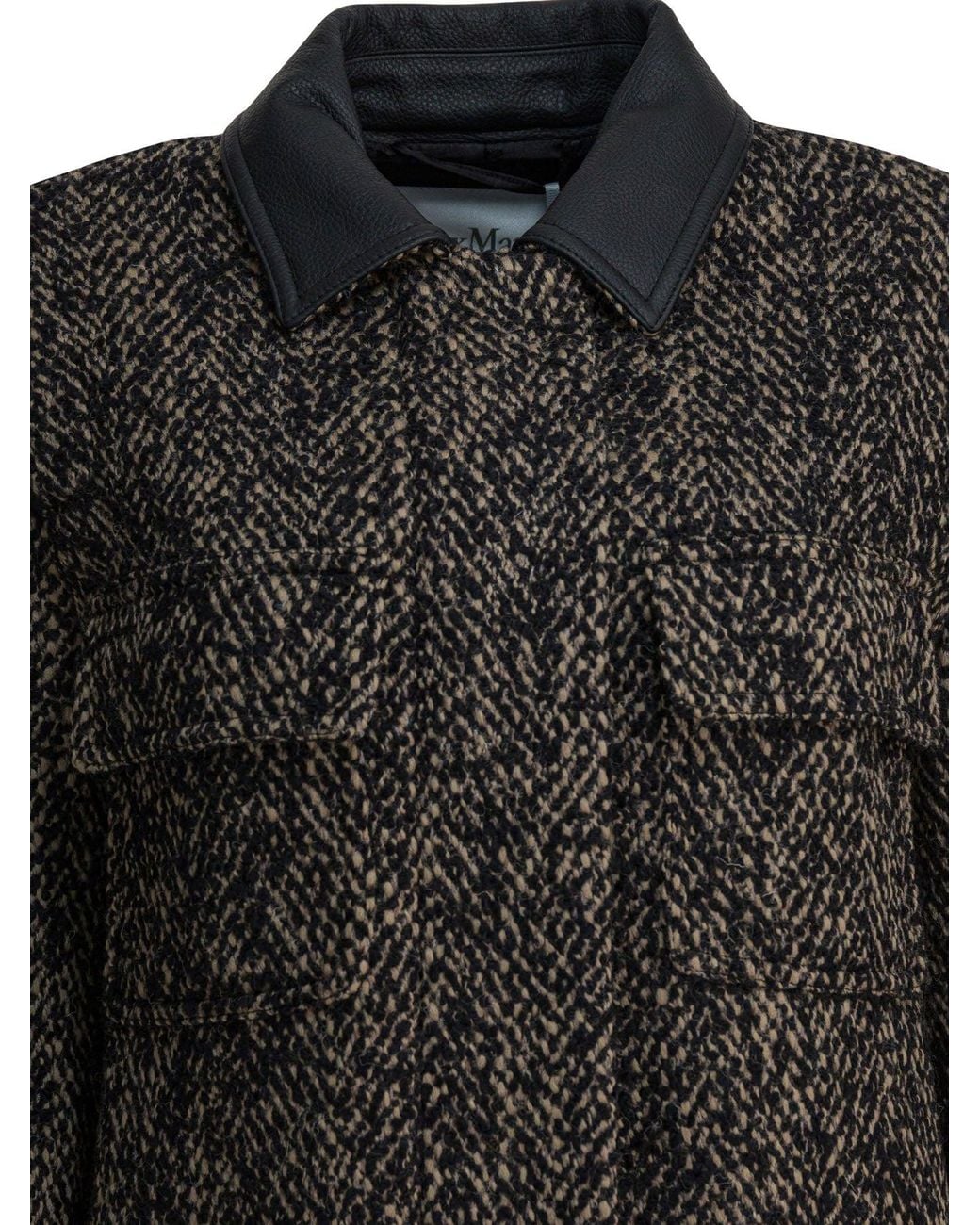 Max Mara Black Wool Blend Coat