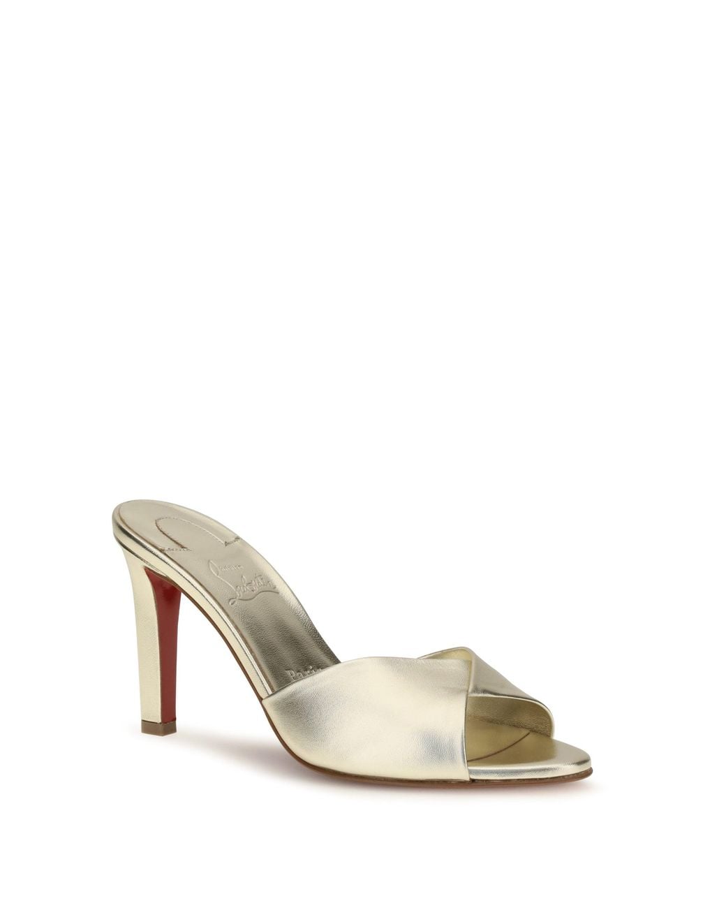 Christian Louboutin Natural Fanny Mules Platine