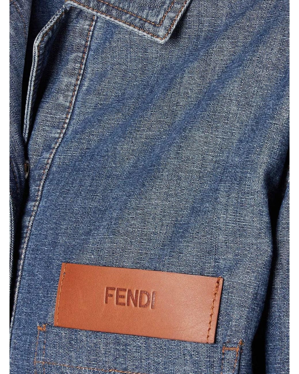 Fendi Blue Chambray Denim Jacket