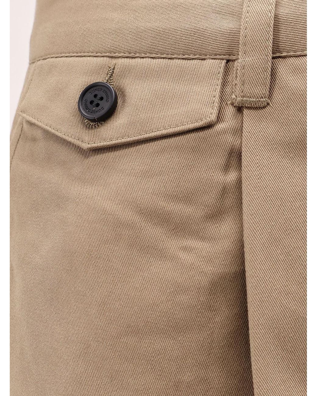 DUNST Natural Pleated Chino Slacks Trousers for men