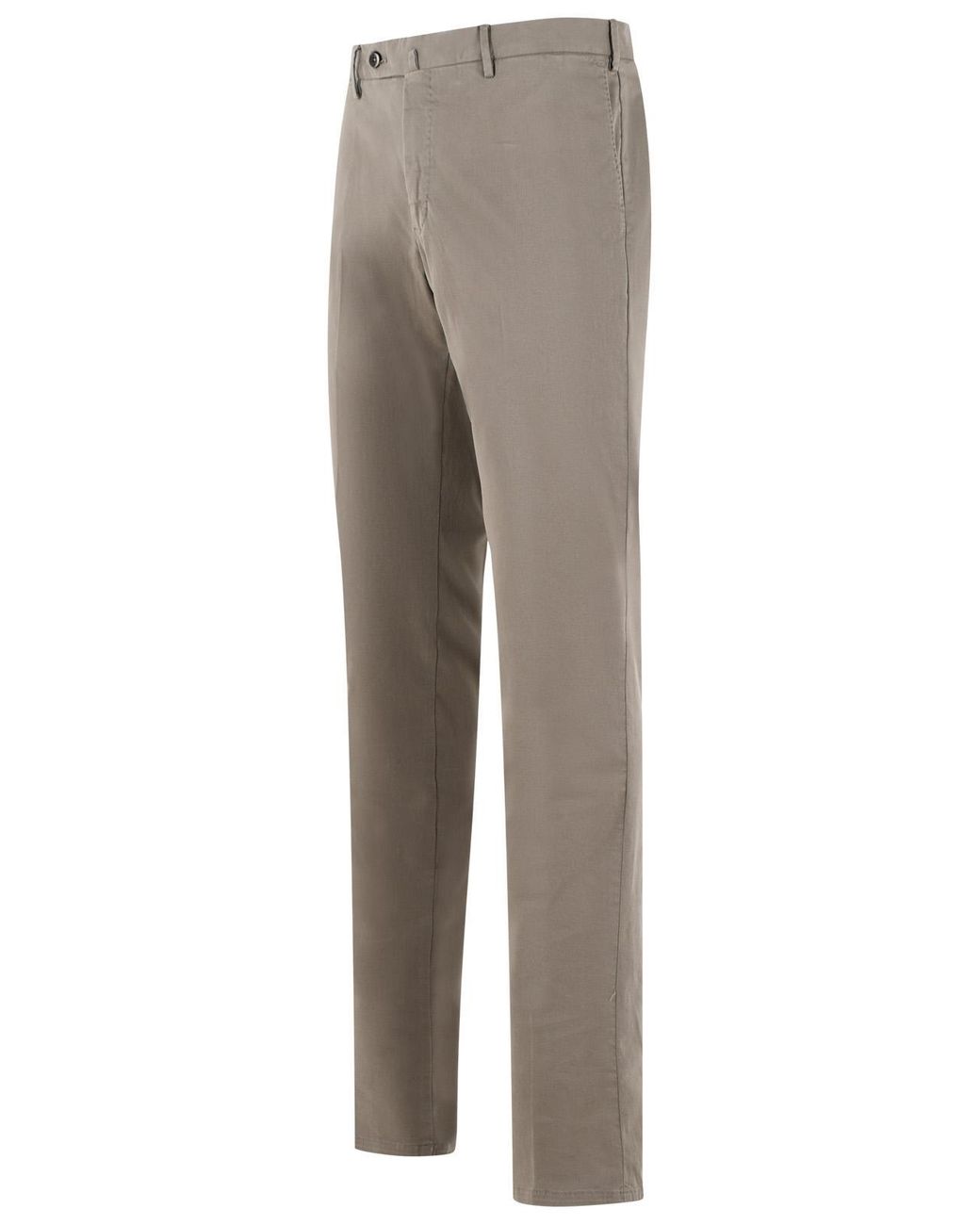PT01 Gray Superslim Fit Cotton Pants for men