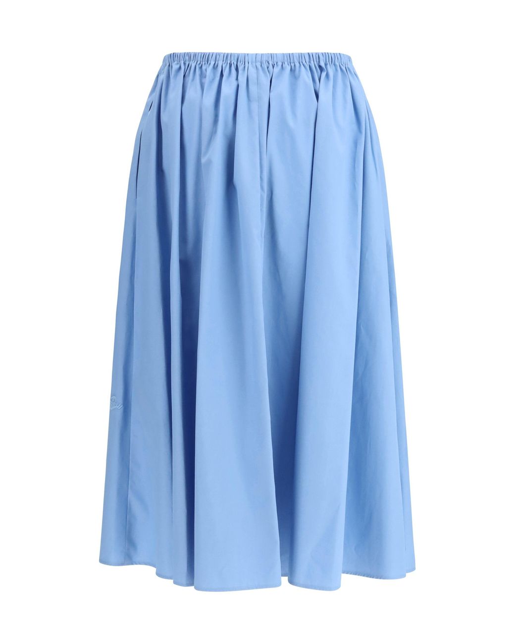 Marni Blue Poplin Drawstring Skirt