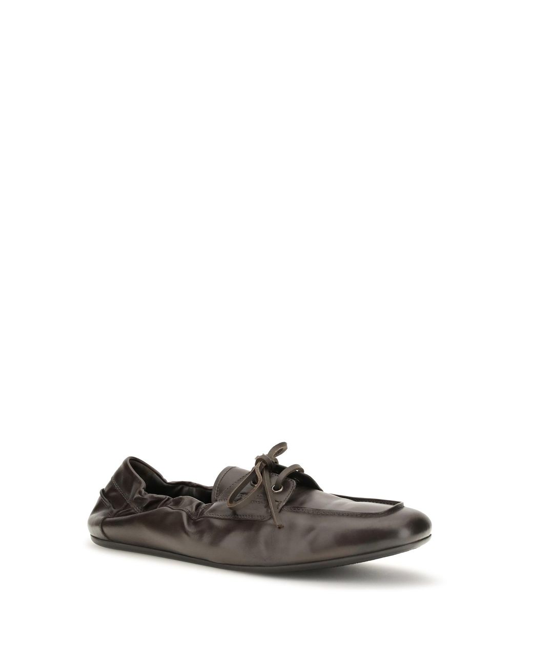 Prada White Lace-Up Sneakers Aged Leather Shoes for men
