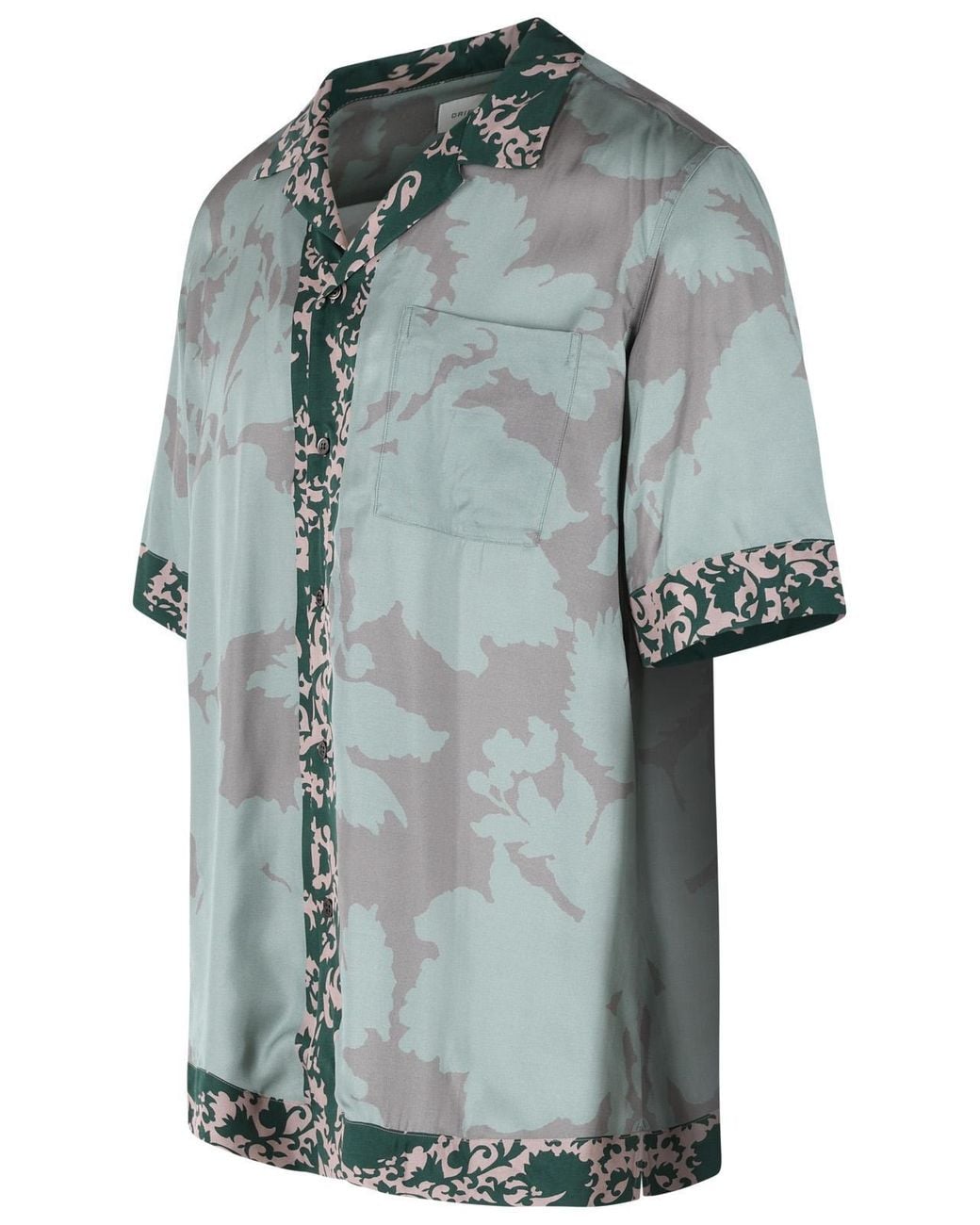 Dries Van Noten Green 'Carltone' Viscose Shirt for men