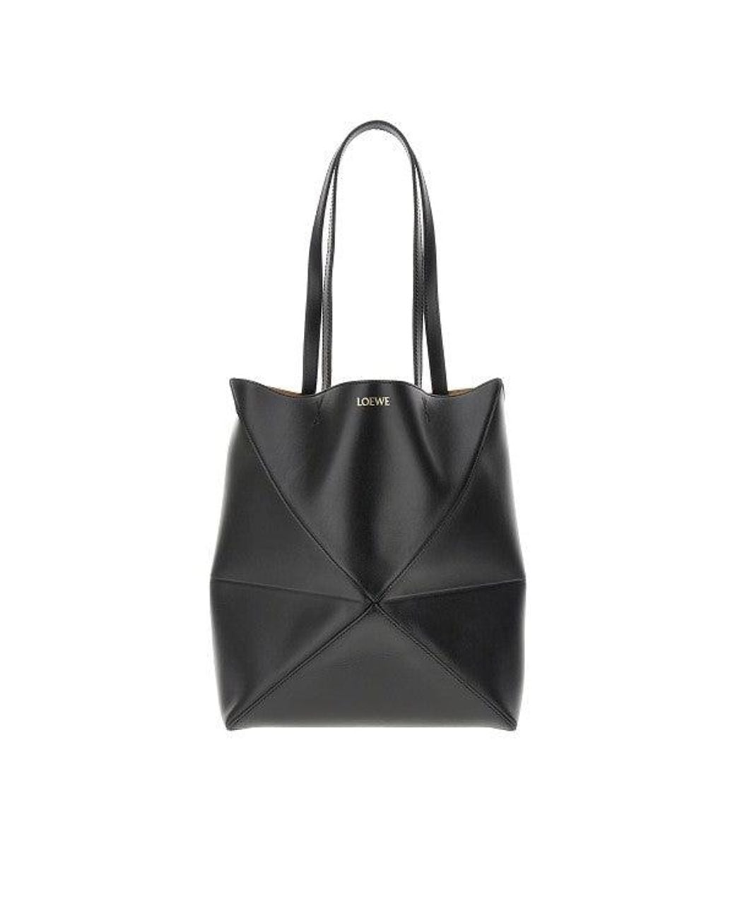 Loewe Black Medium Puzzle Fold Tote Bag