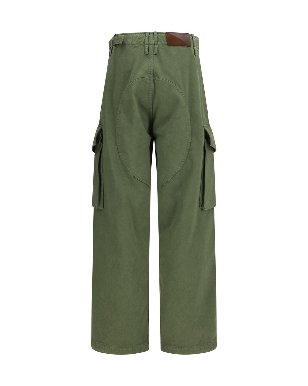 Loewe Green Cotton Cargo Pants for men