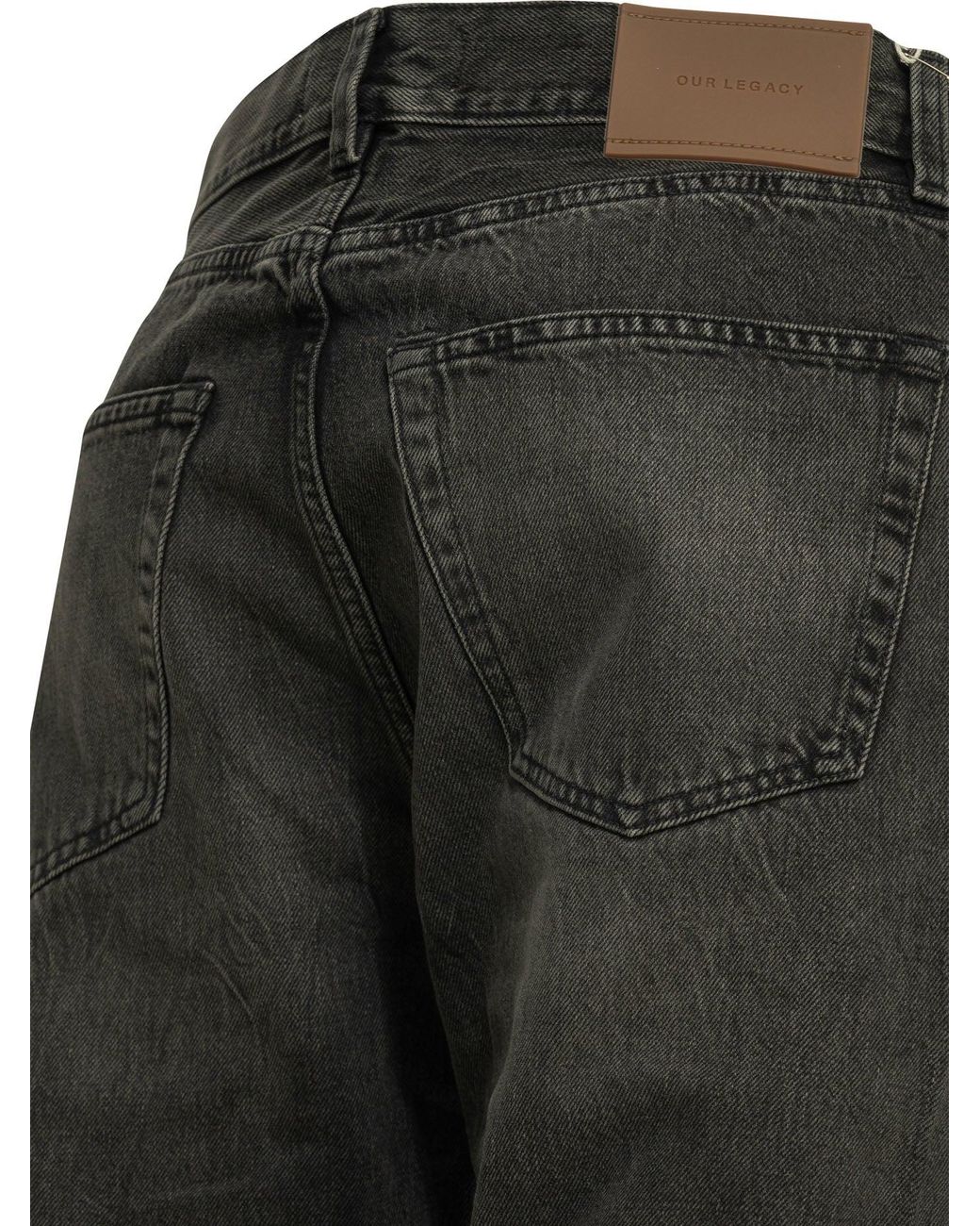 Our Legacy Gray "First Cut" Straight Leg Jeans for men