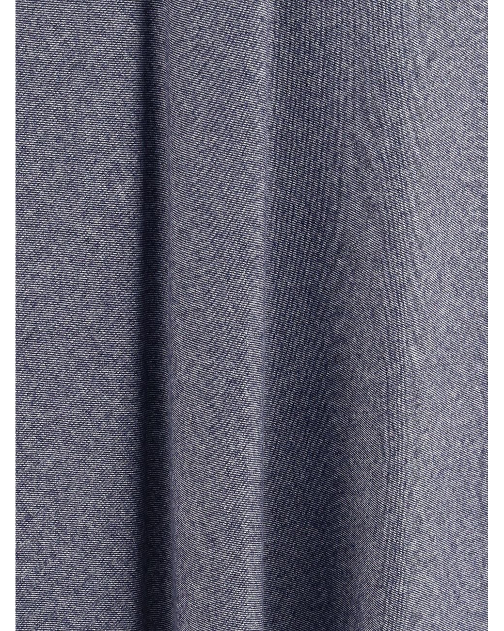 Sara Roka Gray Flared Midi Skirt Denim
