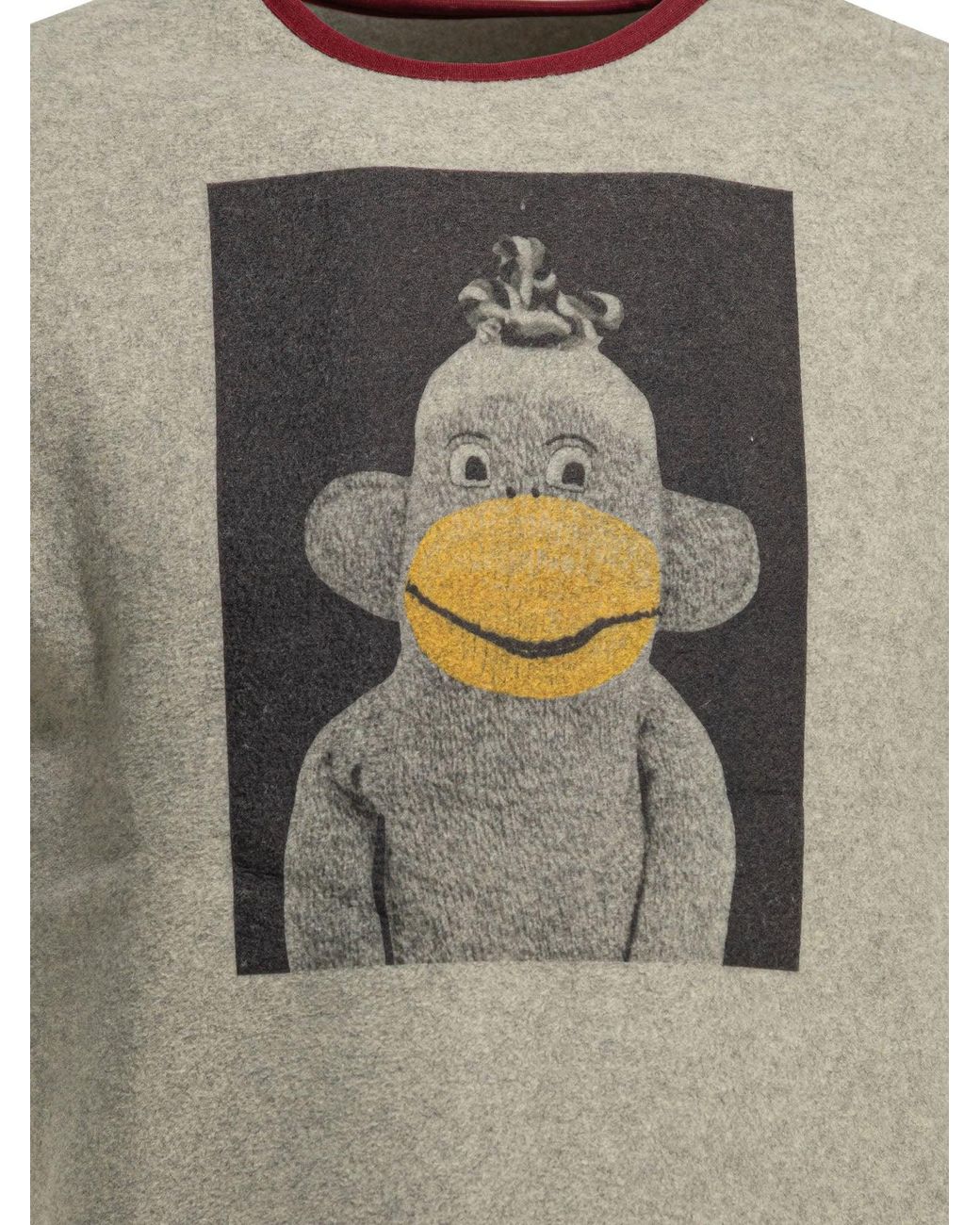 Kapital Gray Nanesaku Crewneck Sweatshirt for men