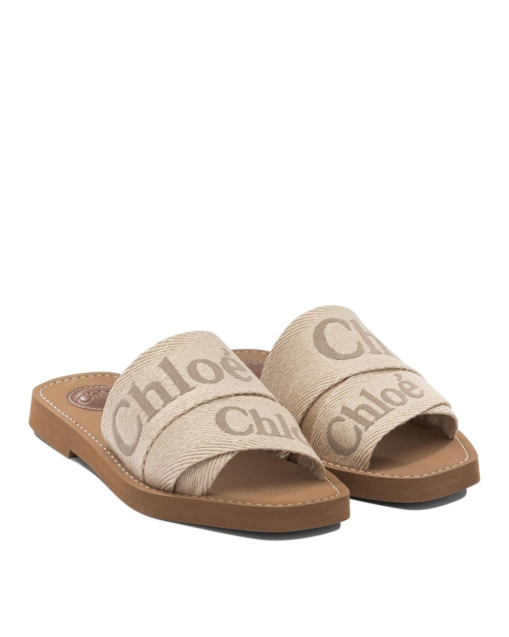 Chloé White "Woody" Slide