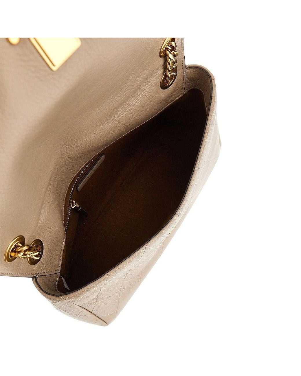 Tory Burch Natural 'Charlie' Quilted Leather Bag