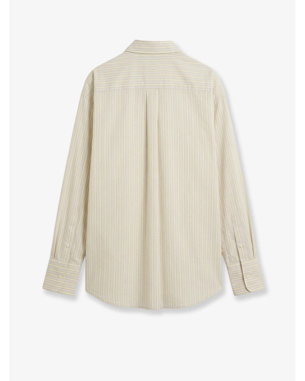 Totême White Viscose And Silk Blend Shirt With Striped Pattern