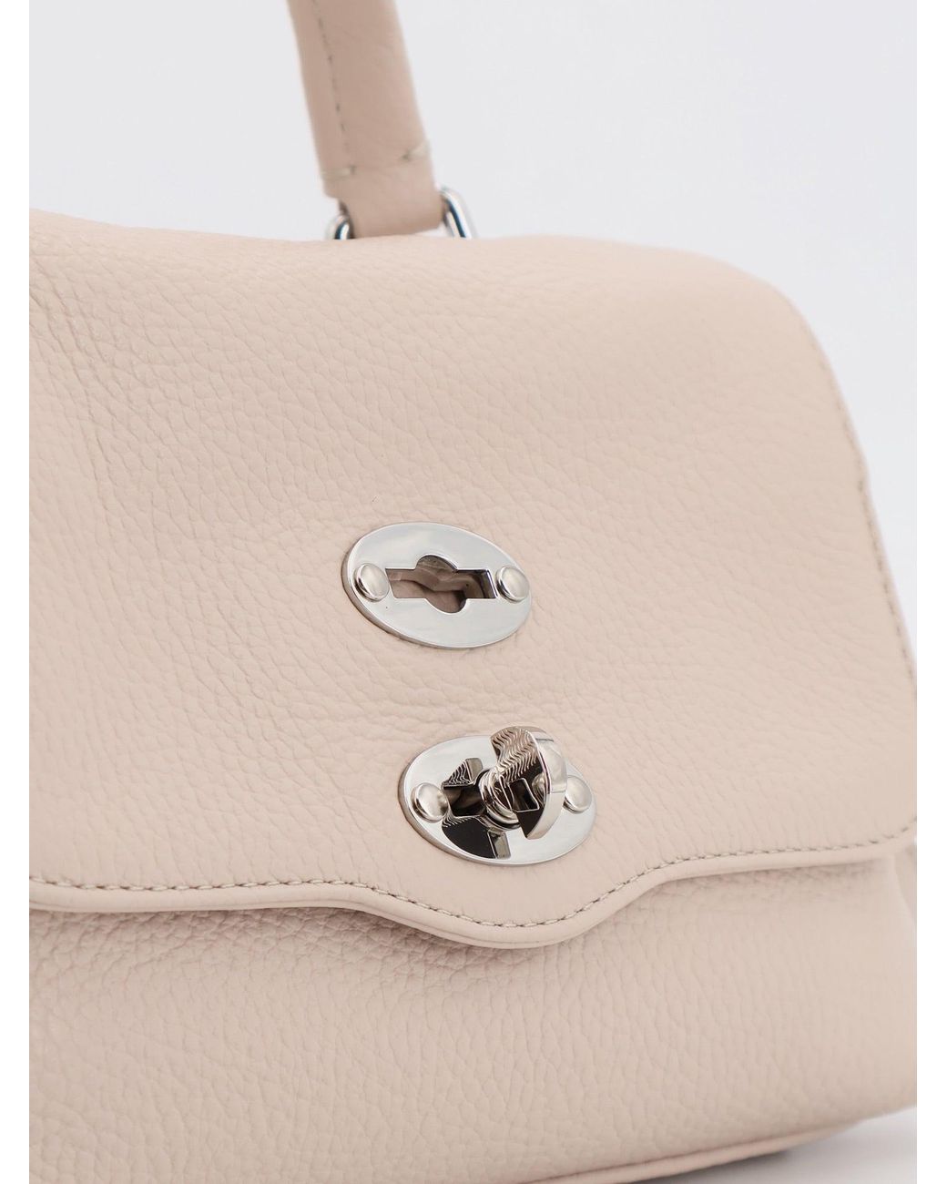 Zanellato Natural Postina Baby Hammered Leather Crossbody Bag
