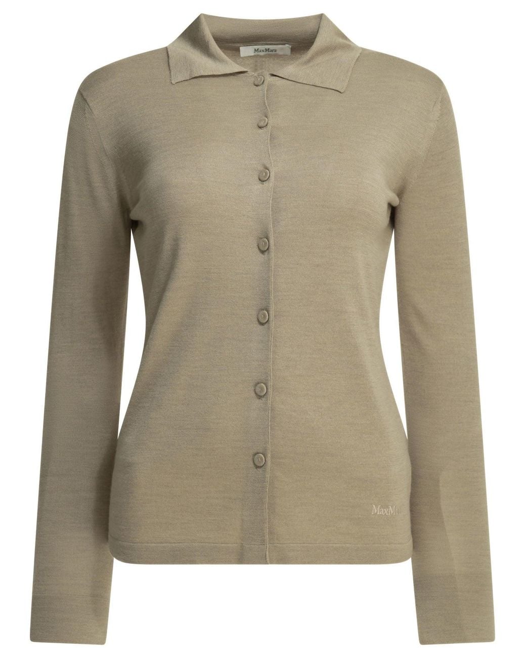 Max Mara Pure Green Silk Blend Cardigan