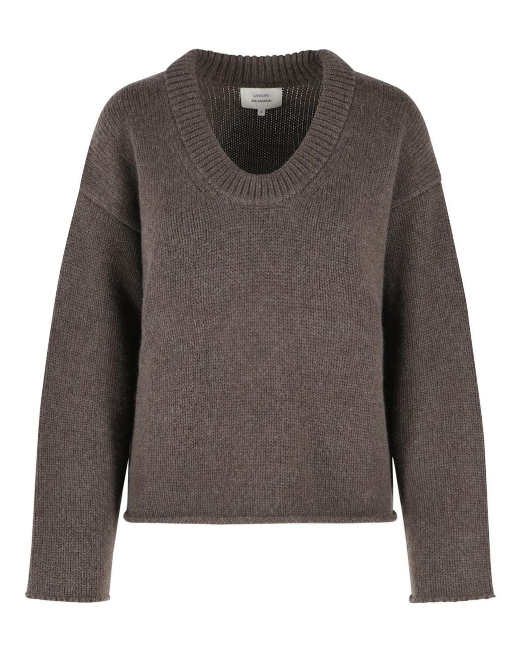 Loulou de Saison Gray Derry Cashmere Sweater