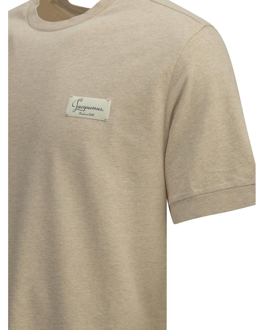 Jacquemus Natural Le Montaigne Crew-Neck T-Shirt for men