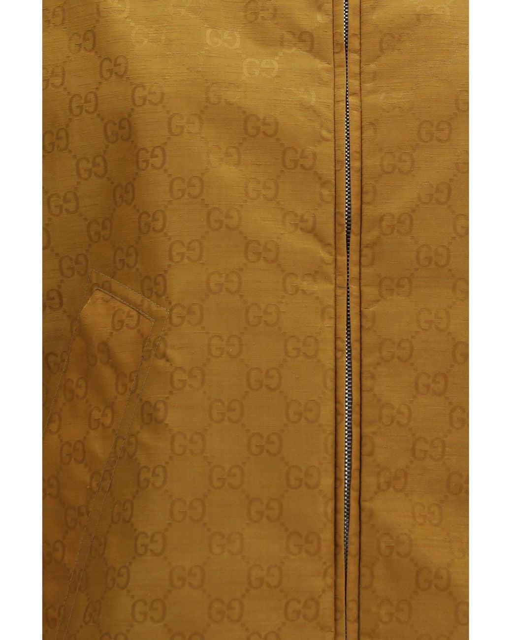 Gucci Natural Short Technical Jacquard Jacket With All-Over Gg Motif