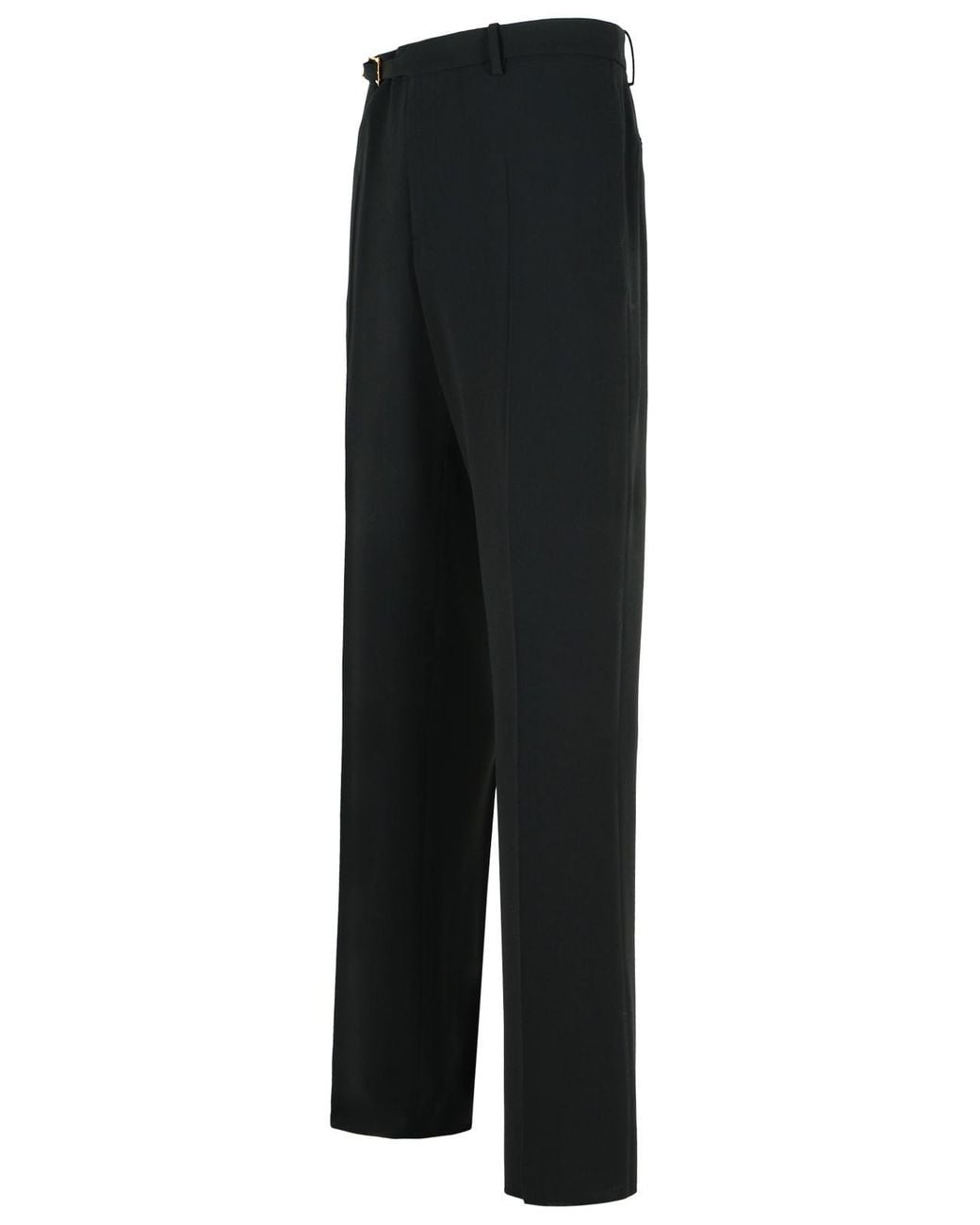 Versace Black Virgin Wool Blend Patalone