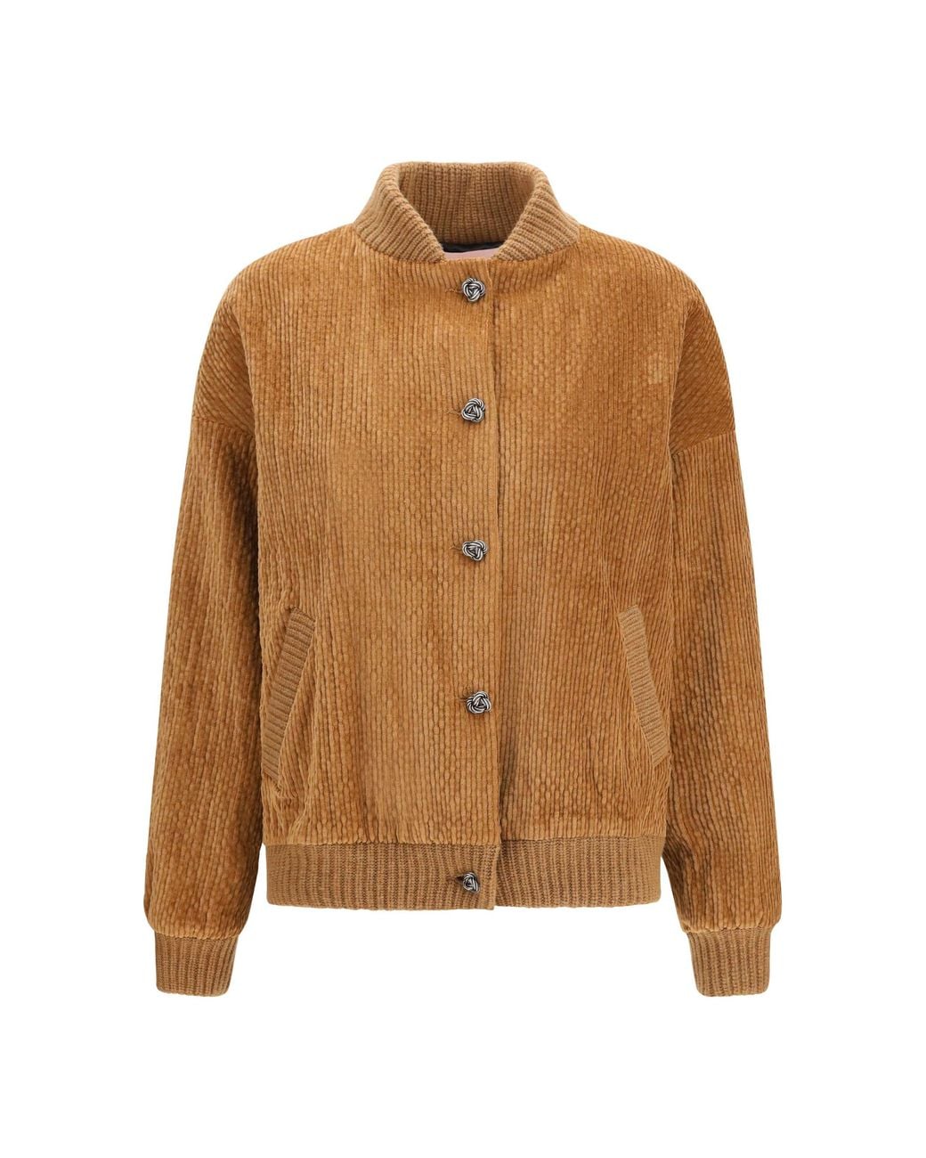 Kristina Ti Brown Corduroy Jacket Caramel